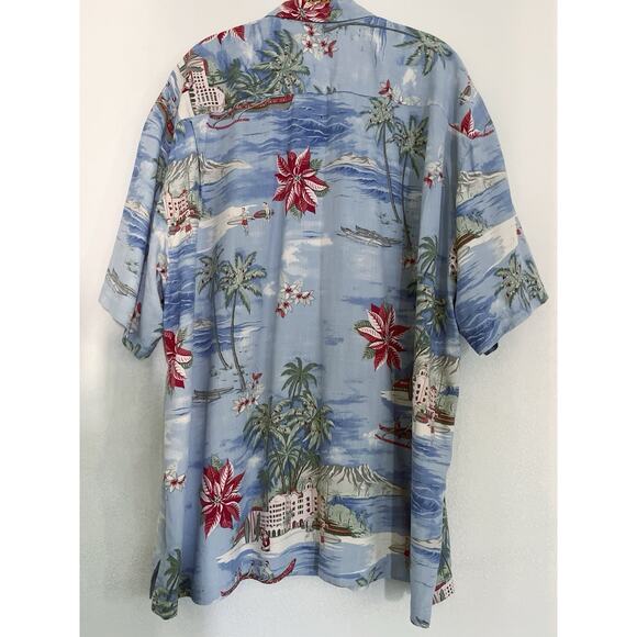 Tommy Bahama Men’s Silk Shirt XXL Holiday Hawaiian Season’s Greetings - Picture 2 of 10